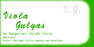 viola gulyas business card